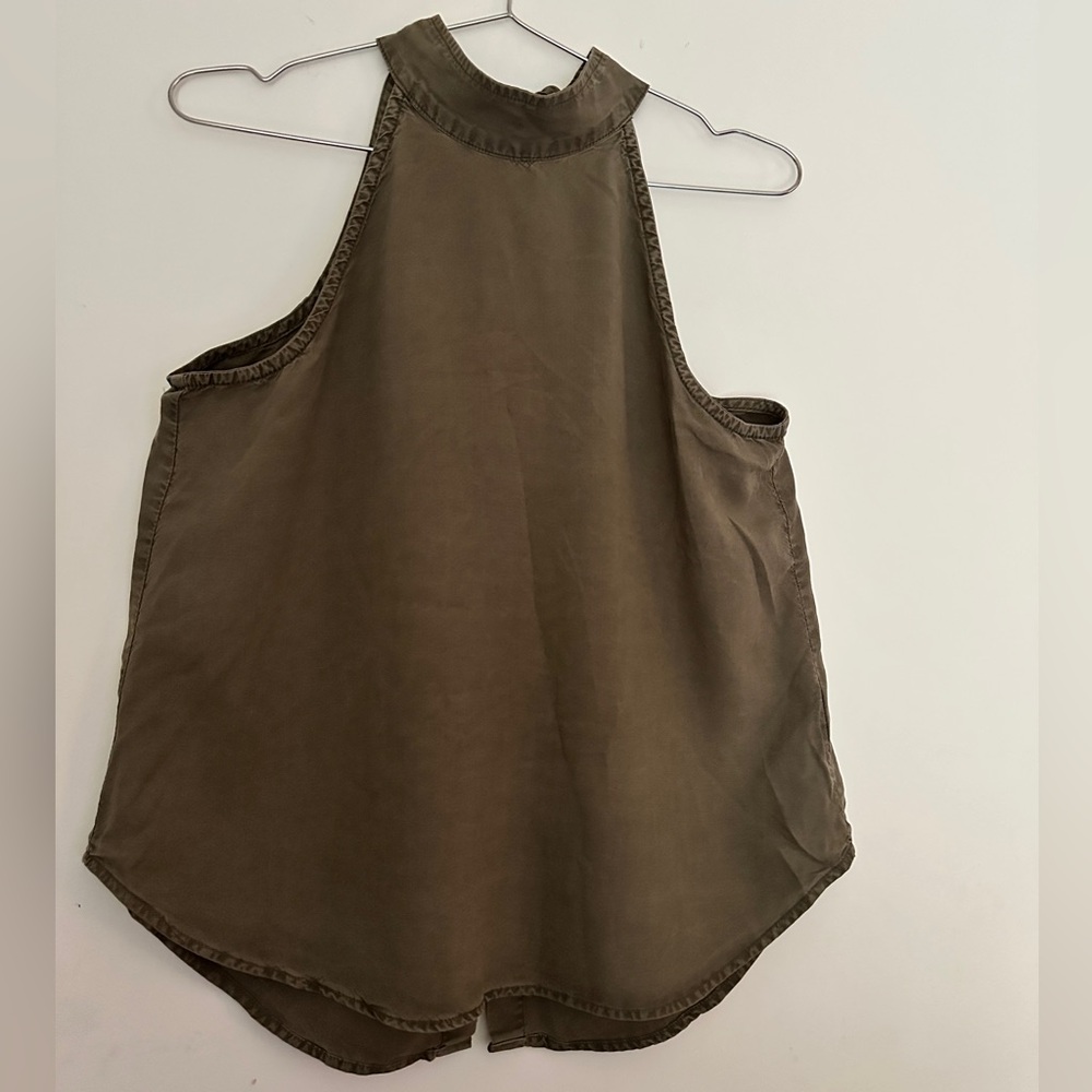 Bella Dahl Halter Button Back Sleeveless‎ Tank Top - Picture 4 of 11